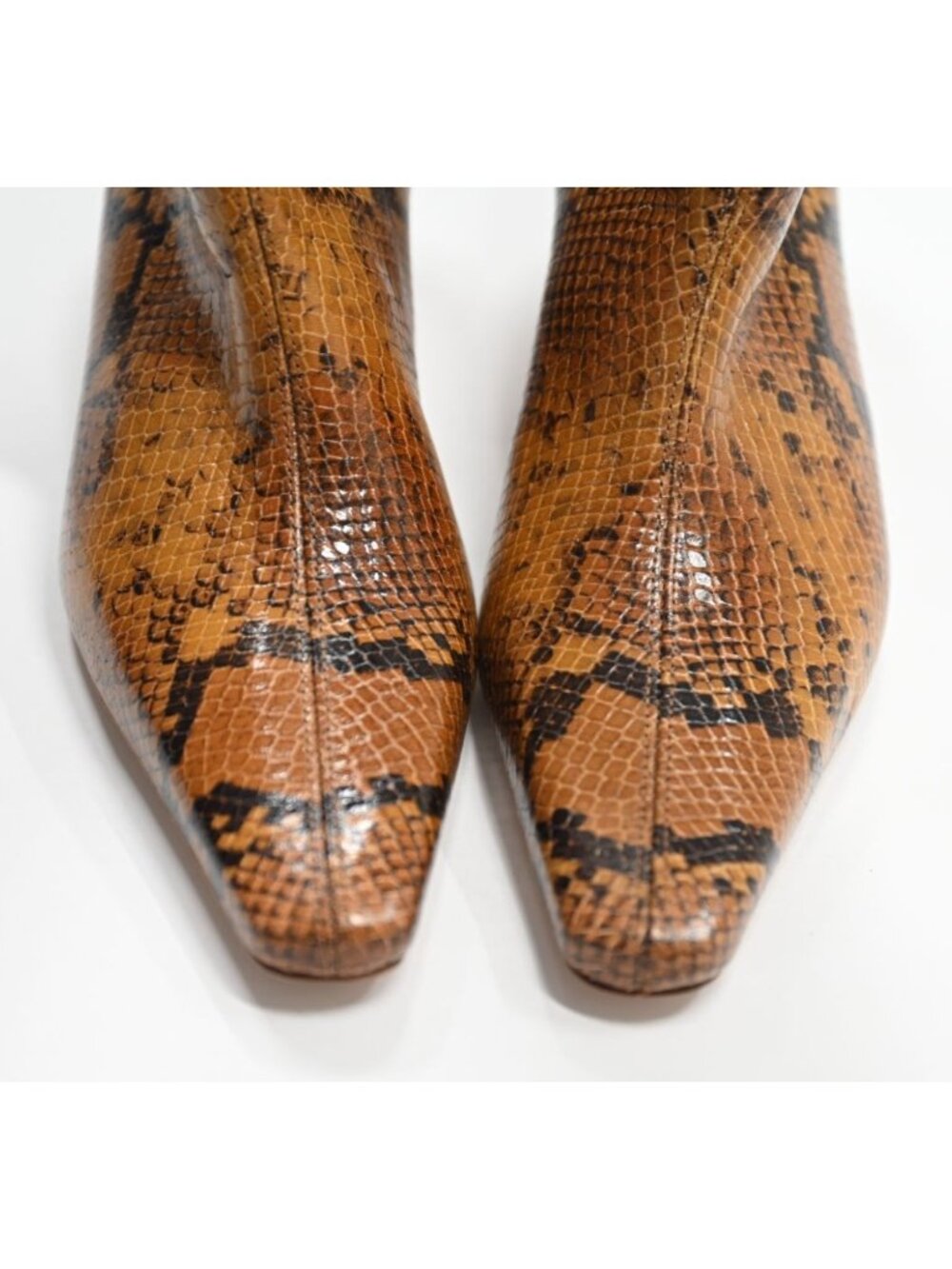 STAUD Wally Snake-Embossed Leather Knee High Boots in Snake - Picture 3 of 8